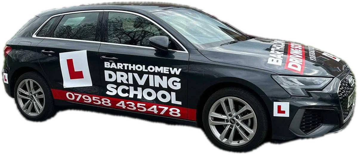 Audi A3 in school livery, second angle